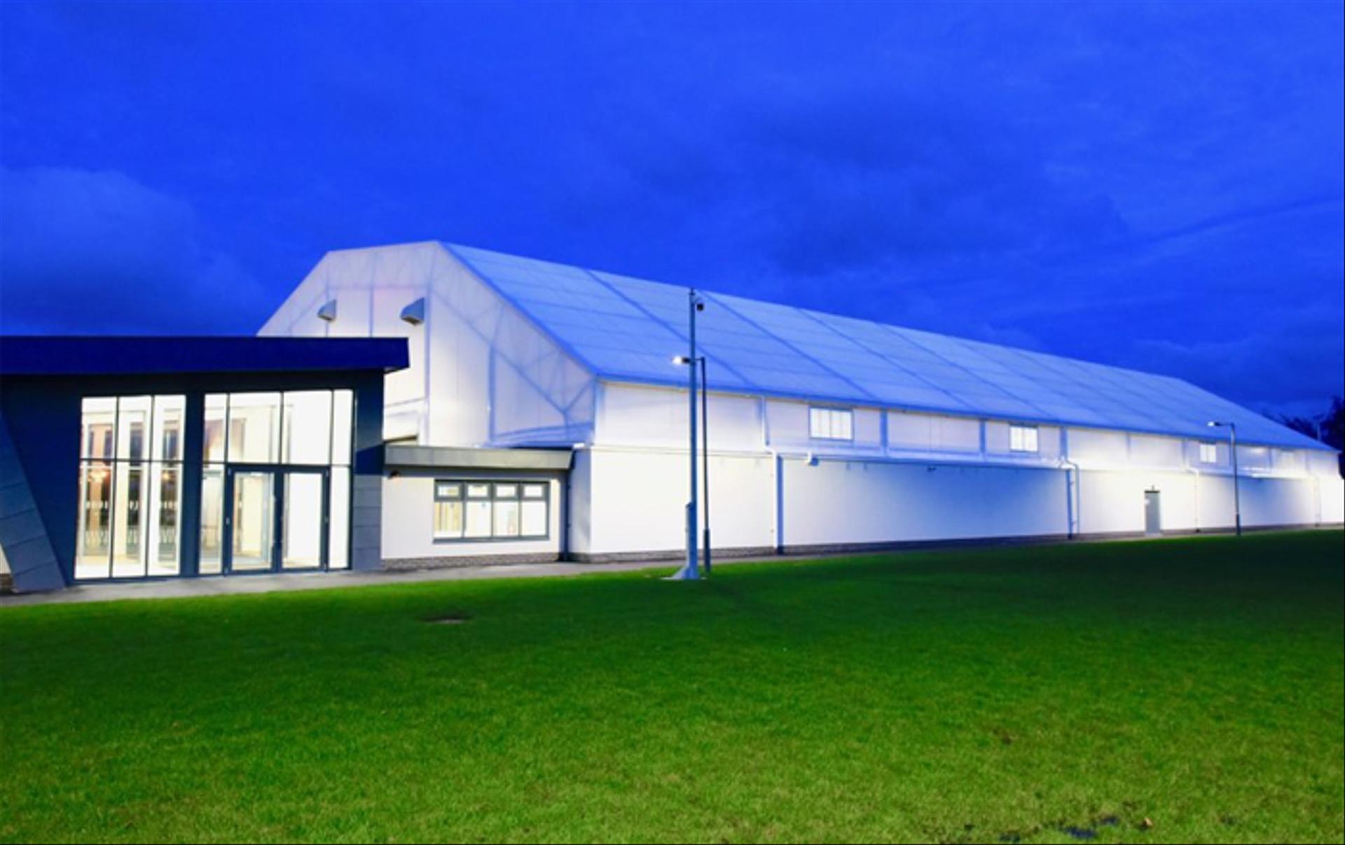 Hybrid Sports Hall Teams Up Seamlessly With Ultra-Modern Leisure Facility.