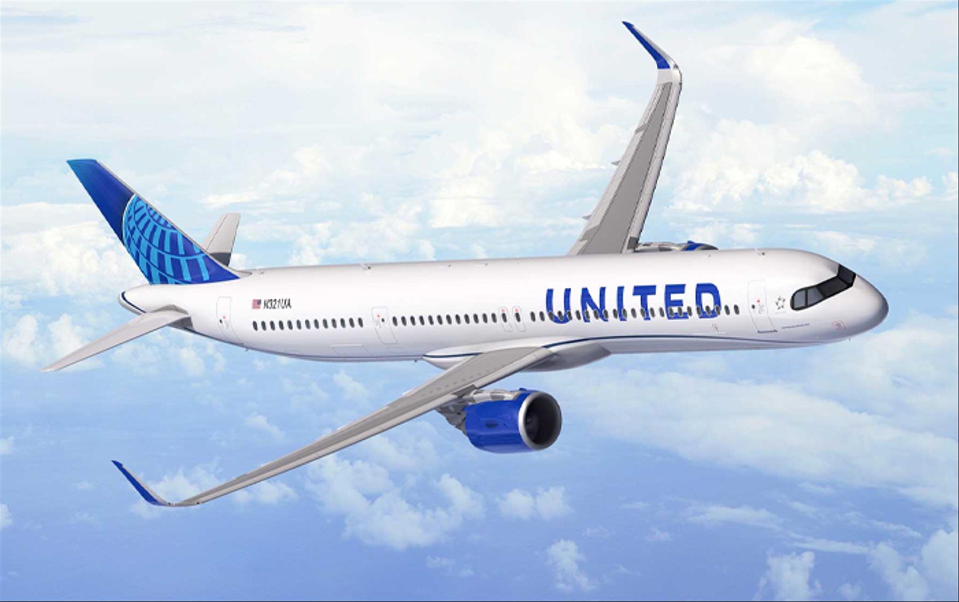 United Airlines Orders 50 Airbus A321XLRs For Transatlantic Route Expansion.